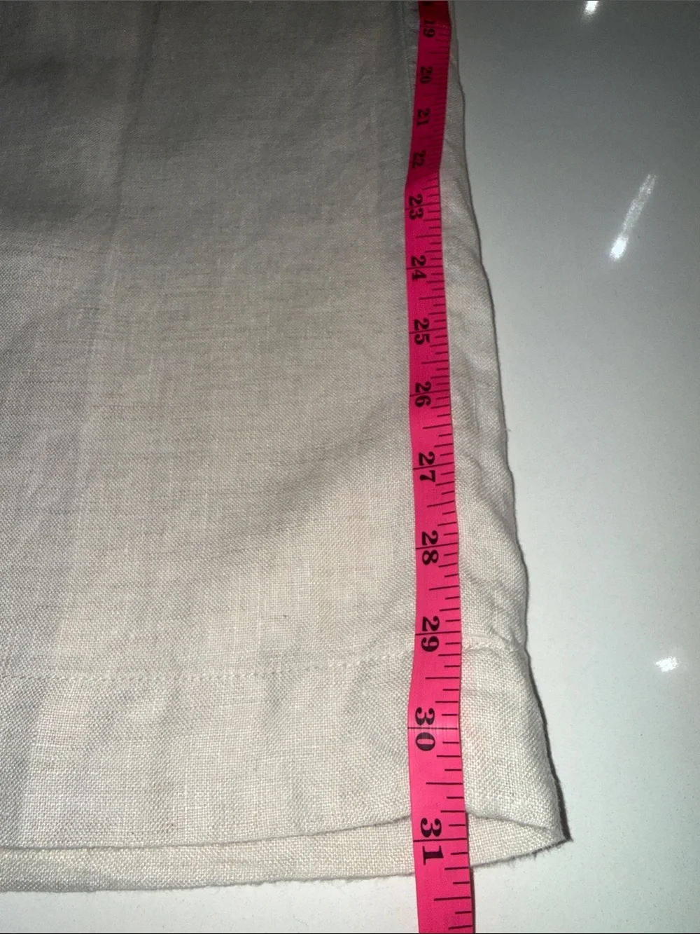 Talbots 100% Linen Wide Leg Drawstring Pants Oatmeal Flax Natural | Size 8